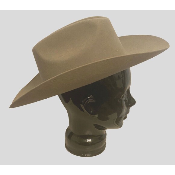 Vtg SATURNO 100% Merino Wool Sombrero Cowboy Hat Size 8 Mexico Lana Grey Gray - Picture 1 of 9